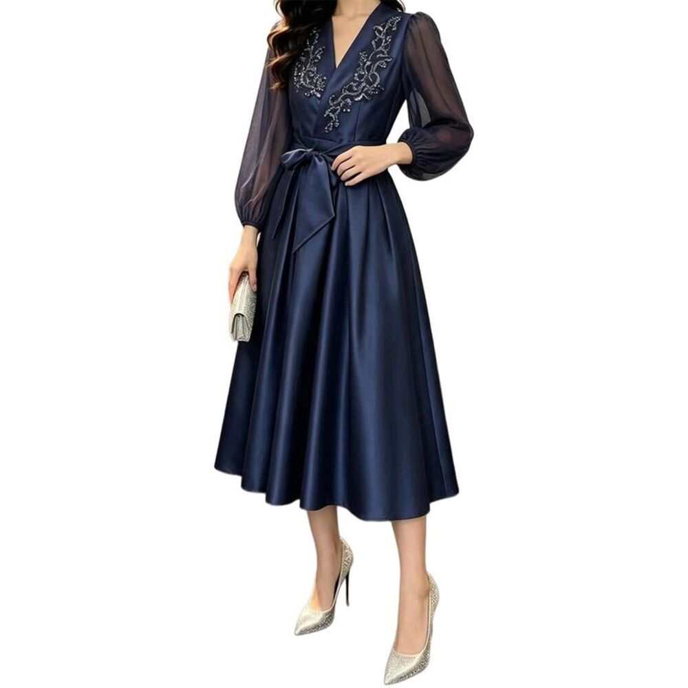 Brc By Burryco Womens  Embellished Midi Dress